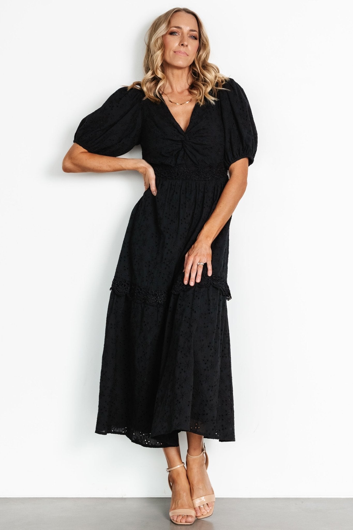 Jackie Eyelet Maxi Dress | Baltic Born Black