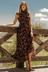 Kearny Ruffle Maxi Dress | Baltic Born Brown + Natural
