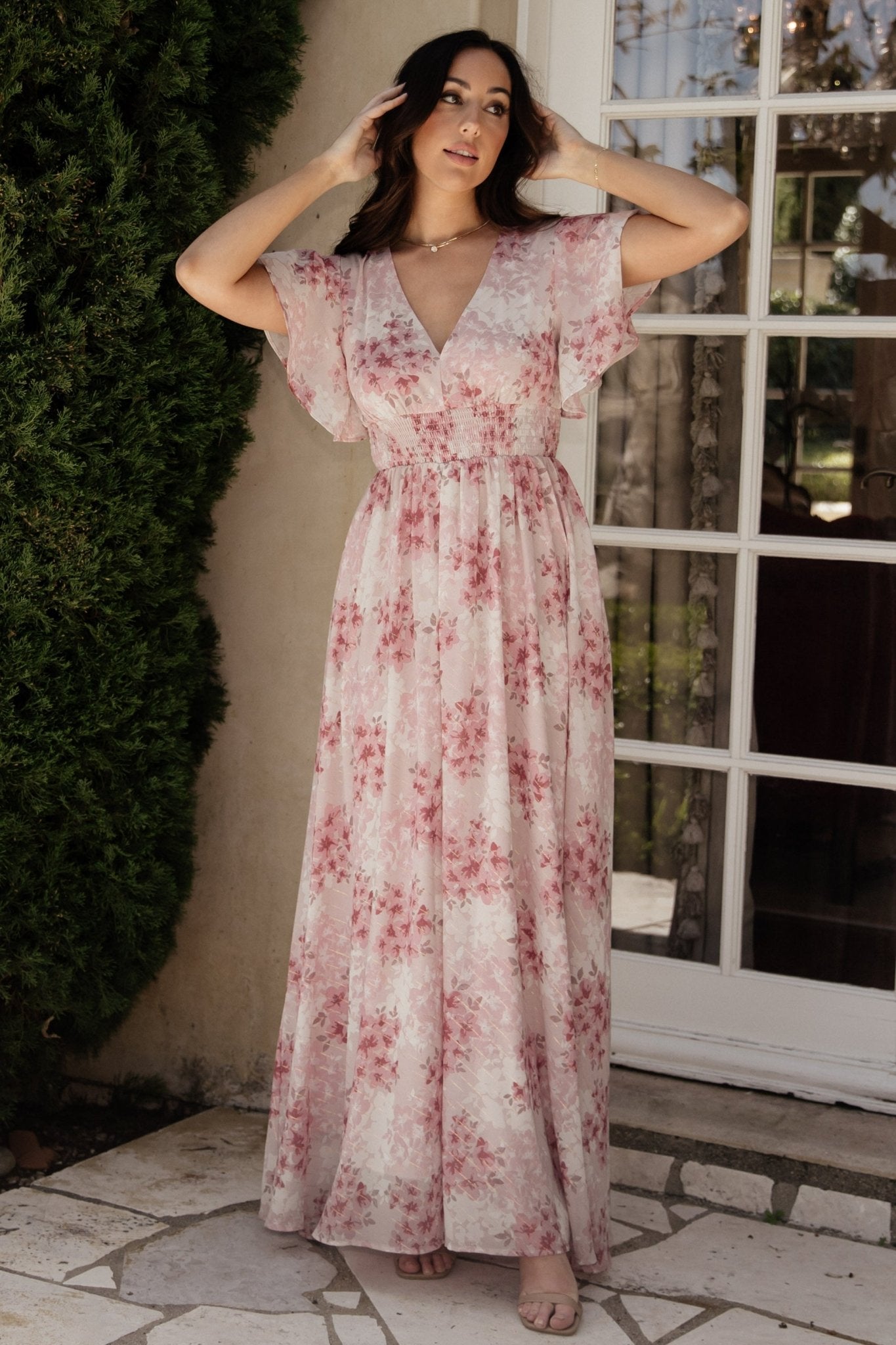 Lynlee Metallic Maxi Dress | Baltic Born Pink Multi