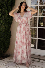 Lynlee Metallic Maxi Dress | Baltic Born Pink Multi
