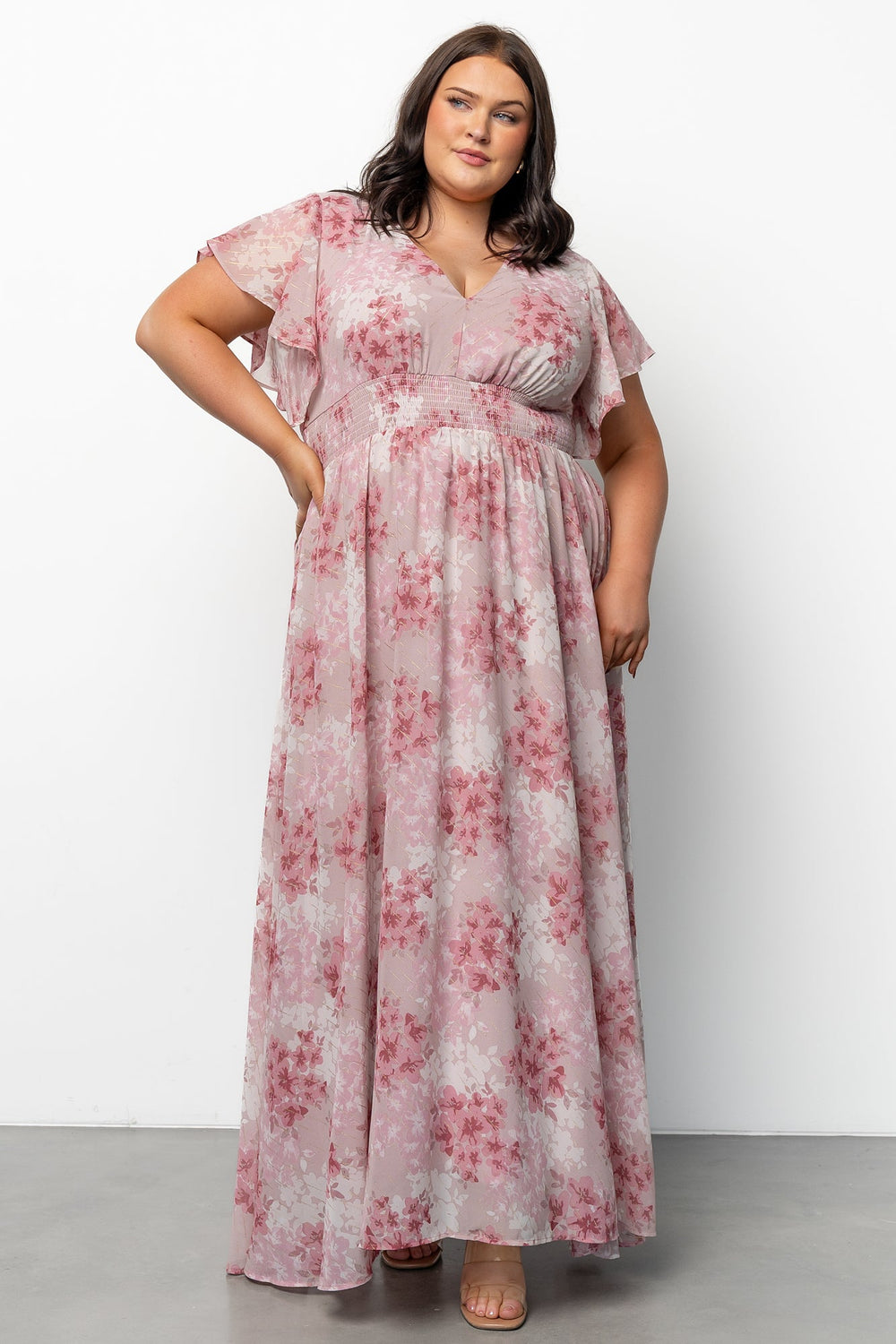 Lynlee Metallic Maxi Dress | Baltic Born Pink Multi
