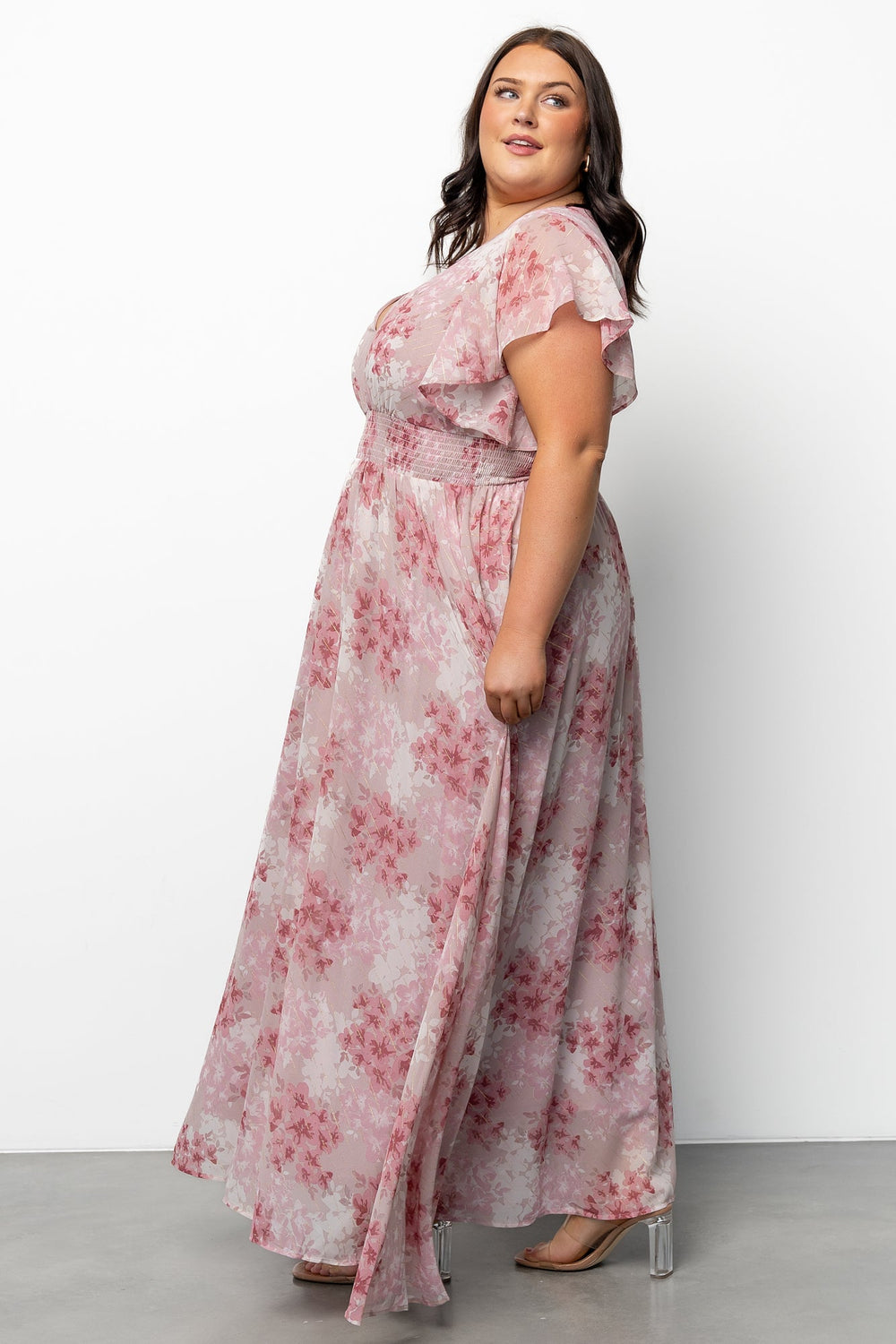 Lynlee Metallic Maxi Dress | Baltic Born Pink Multi