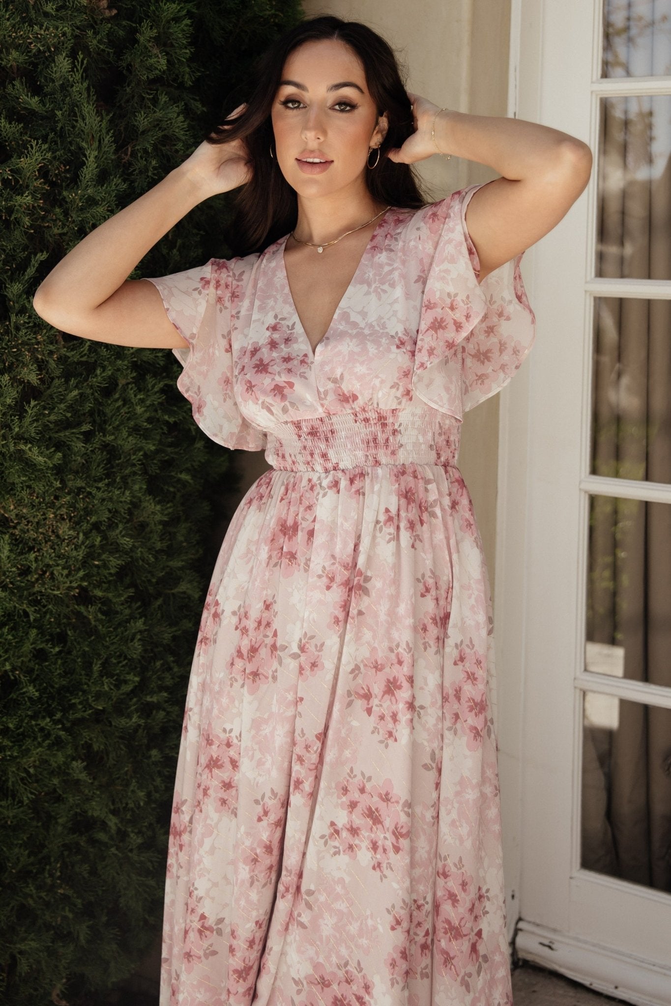 Lynlee Metallic Maxi Dress | Baltic Born Pink Multi