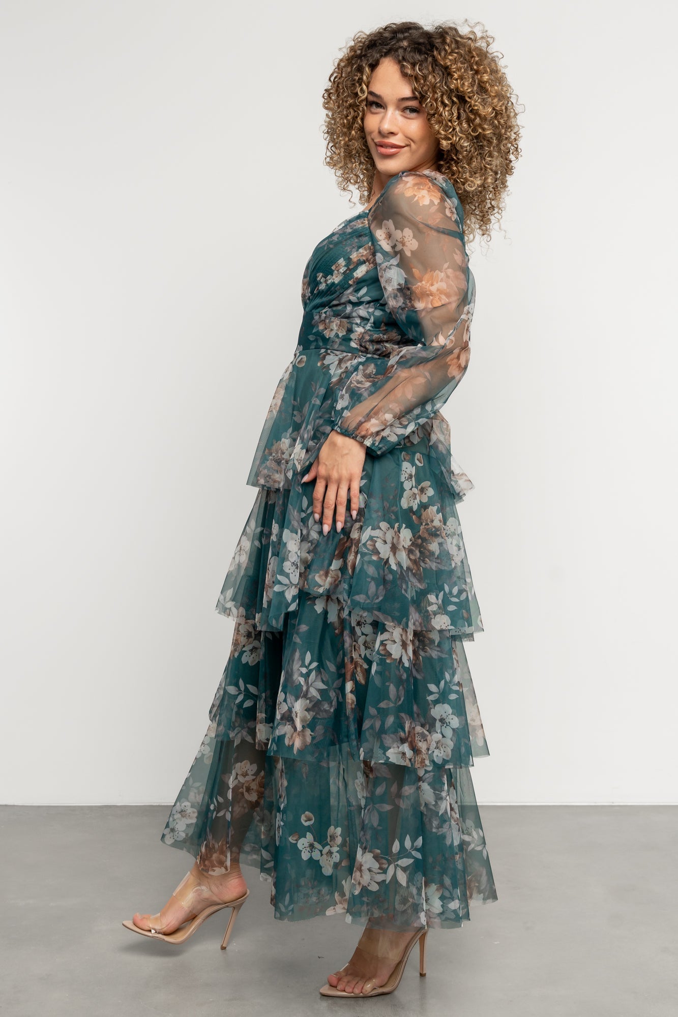 Tessa Tiered Maxi Dress | Baltic Born Green Floral