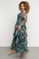 Tessa Tiered Maxi Dress | Baltic Born Green Floral