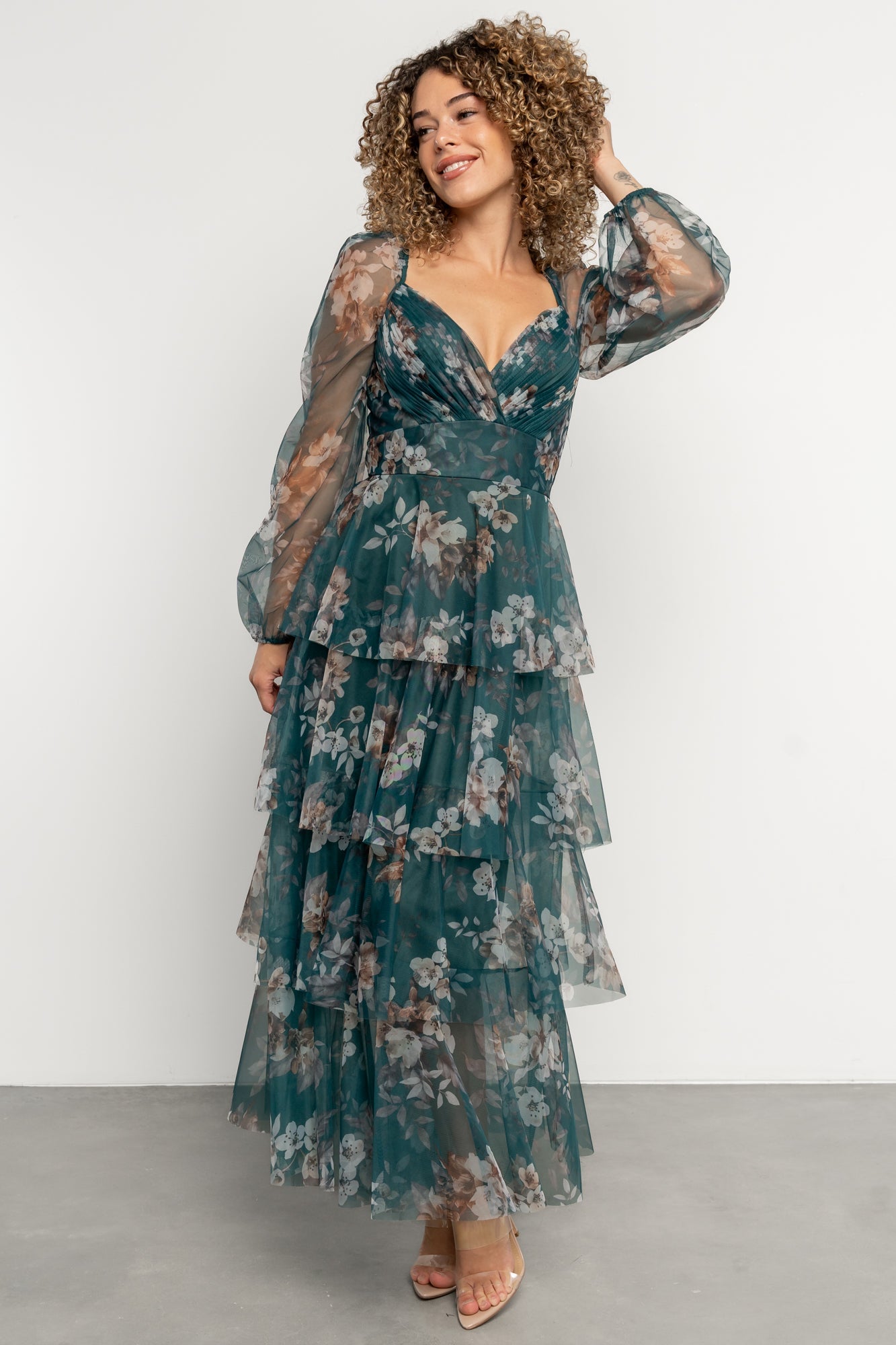 Tessa Tiered Maxi Dress | Baltic Born Green Floral