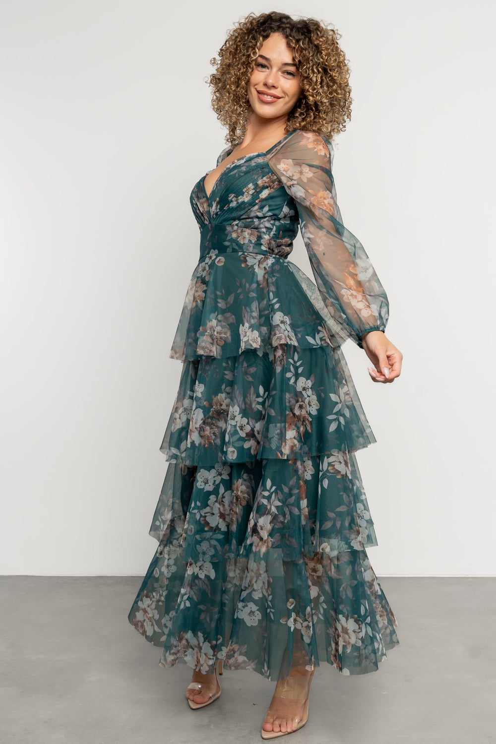 Tessa Tiered Maxi Dress | Baltic Born Green Floral