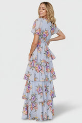 Montaigne Ruffle Maxi Dress | Baltic Born Light Blue Floral