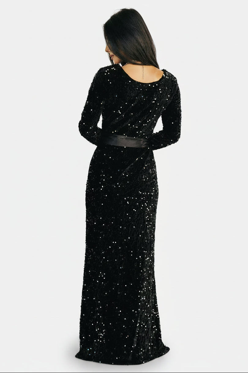 Julia Sequin Maxi Dress | Baltic Born Black