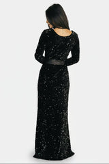 Julia Sequin Maxi Dress | Baltic Born Black