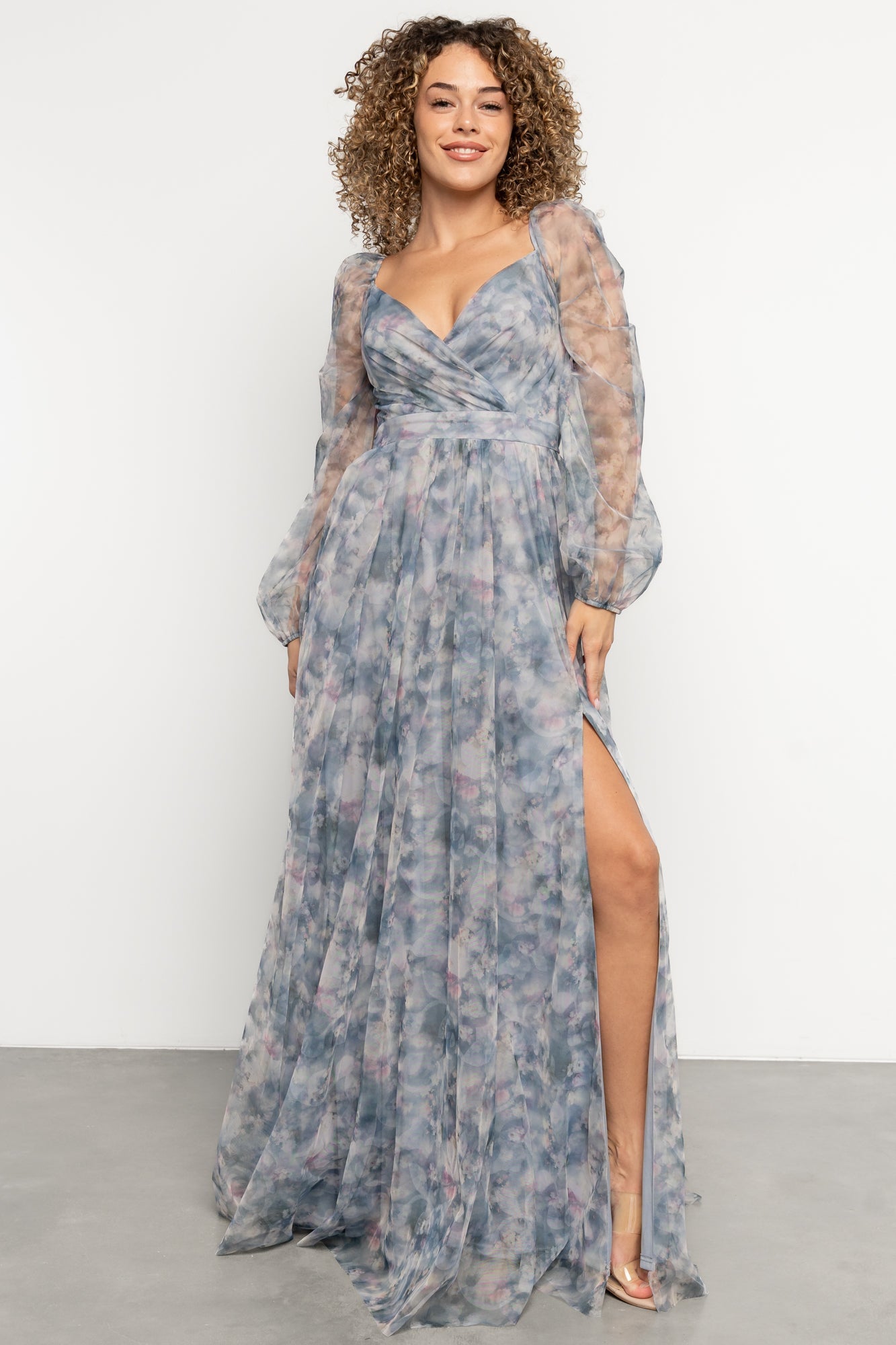 Katara Tulle Maxi Dress | Baltic Born Light Blue Floral