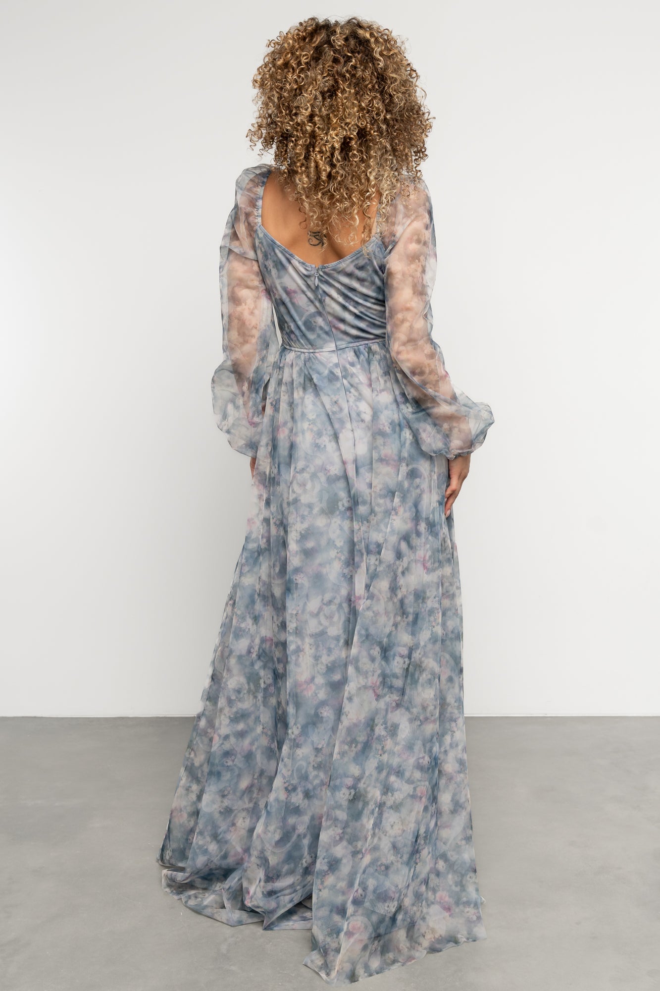 Katara Tulle Maxi Dress | Baltic Born Light Blue Floral