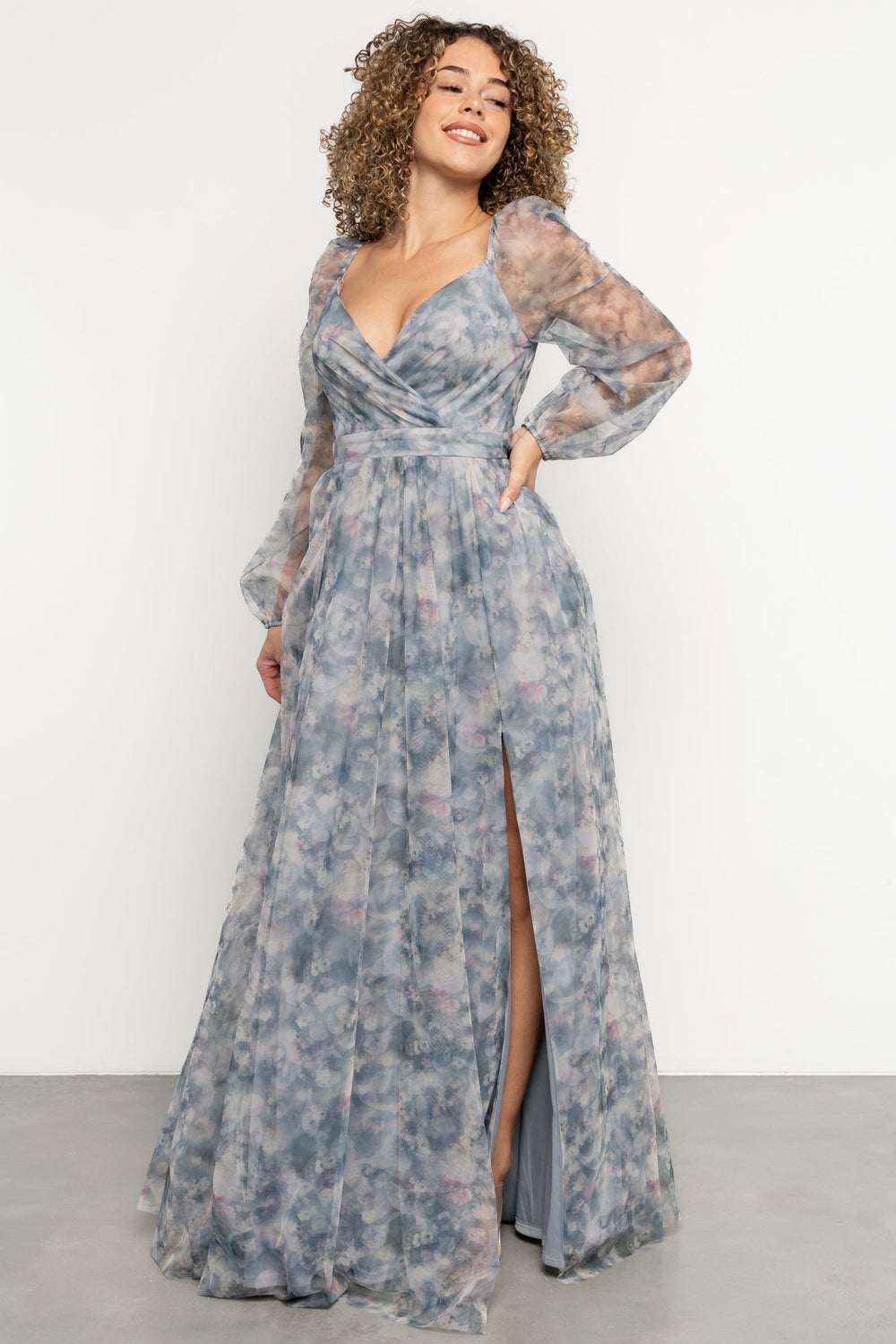 Katara Tulle Maxi Dress | Baltic Born Light Blue Floral
