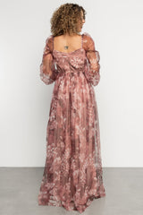 Nara Tulle Maxi Dress | Baltic Born Deep Mauve Floral