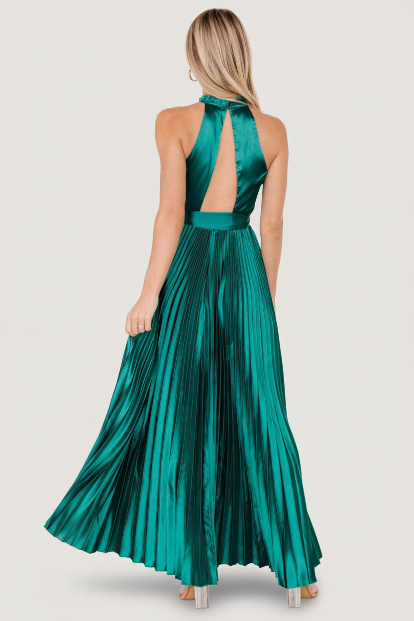 Capulet Pleated Maxi Dress | Baltic Born Emerald