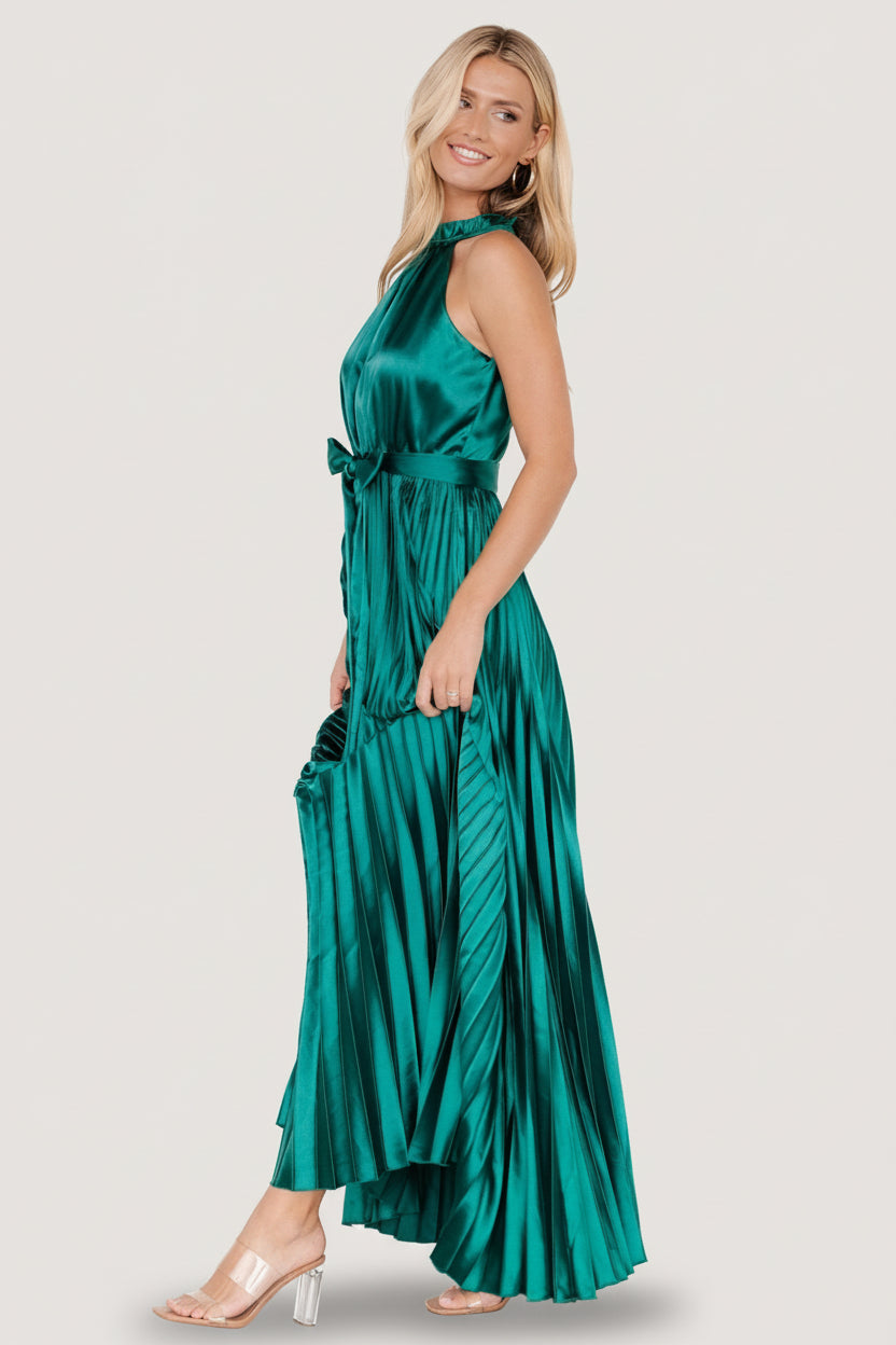 Capulet Pleated Maxi Dress | Baltic Born Emerald