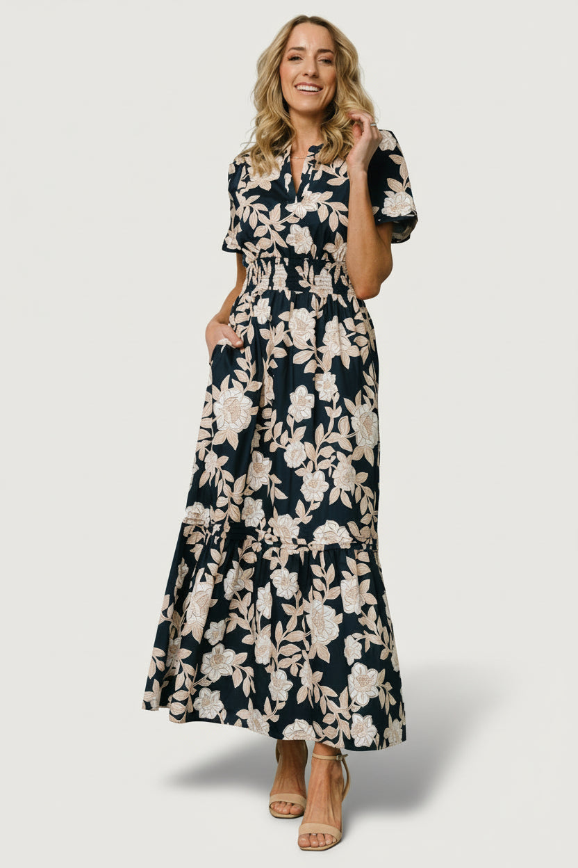 Vera Maxi Dress | Baltic Born Navy Floral