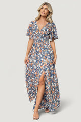 Verona Smocked Maxi Dress | Baltic Born Blue Floral