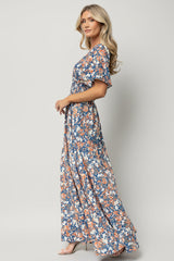 Verona Smocked Maxi Dress | Baltic Born Blue Floral