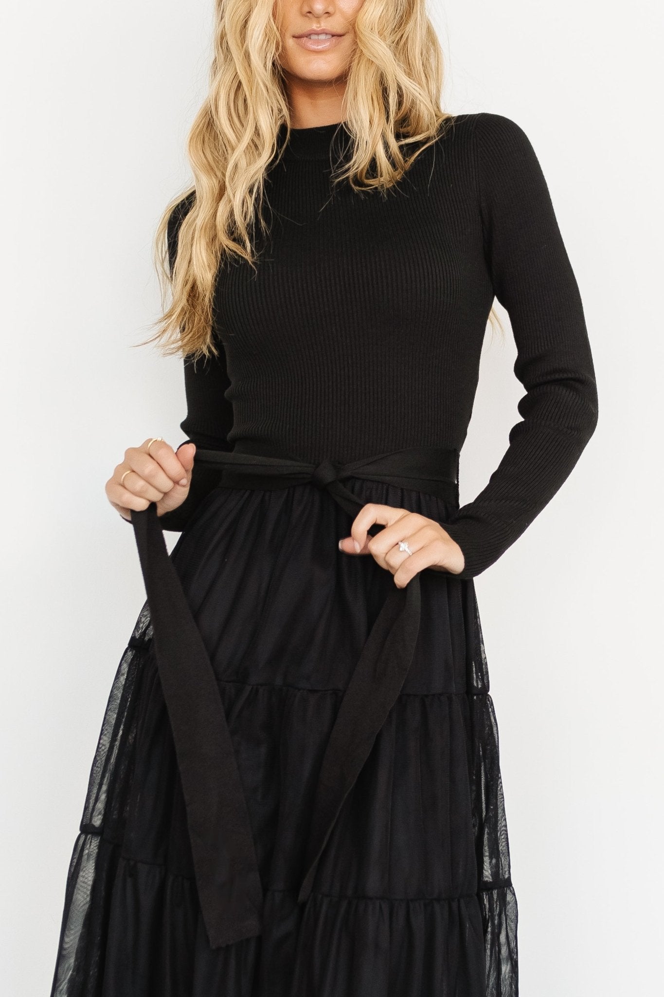 Demi Sweater Tulle Dress | Baltic Born Black