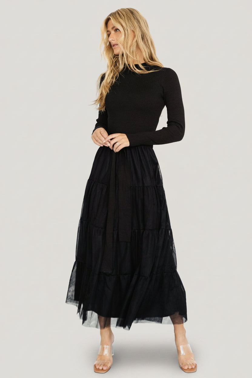 Demi Sweater Tulle Dress | Baltic Born Black