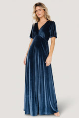 Vivian Velvet Maxi Dress | Baltic Born Blue
