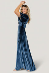 Vivian Velvet Maxi Dress | Baltic Born Blue