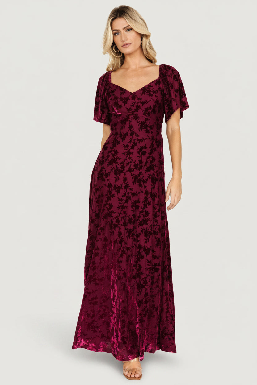 Everley Velvet Maxi Dress | Baltic Born Mulberry