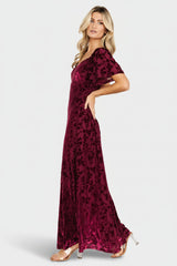 Everley Velvet Maxi Dress | Baltic Born Mulberry