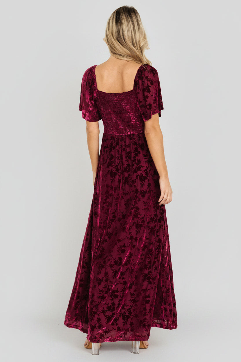 Everley Velvet Maxi Dress | Baltic Born Mulberry