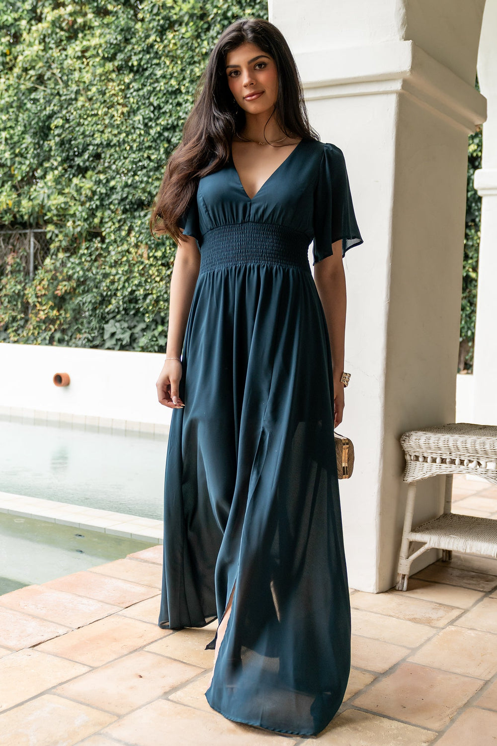 Verona Smocked Maxi Dress | Baltic Born Topaz