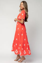 Delilah Embroidered Maxi Dress | Baltic Born Red