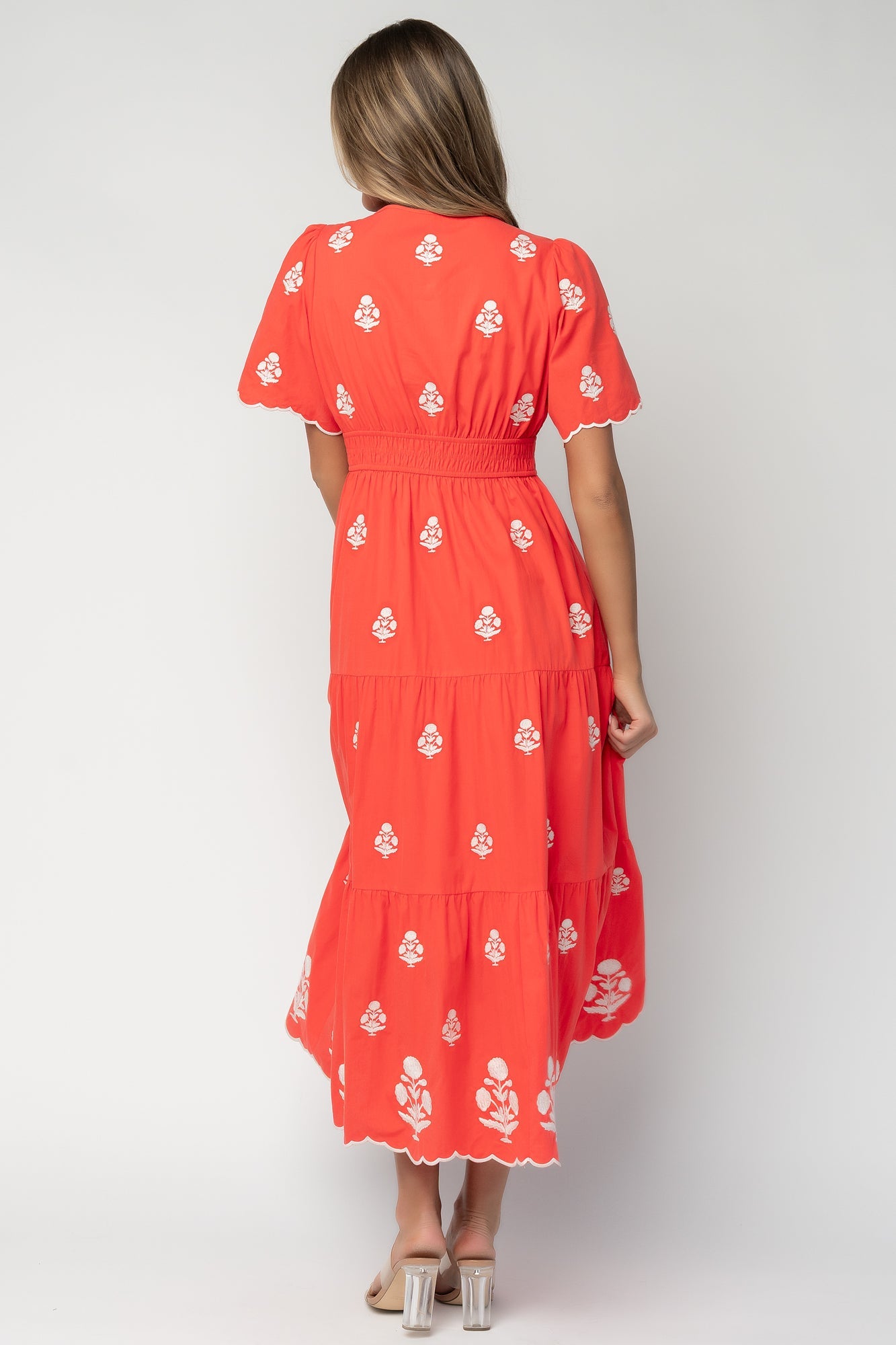Delilah Embroidered Maxi Dress | Baltic Born Red