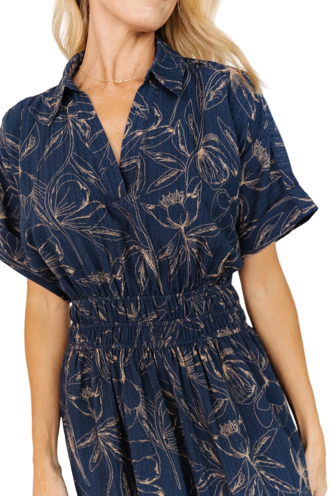 Hedda Tiered Maxi Dress | Baltic Born Deep Blue + Natural Floral