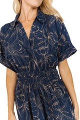 Hedda Tiered Maxi Dress | Baltic Born Deep Blue + Natural Floral