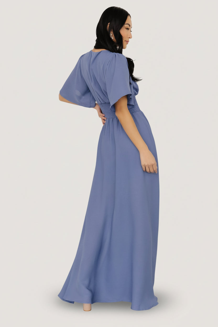 Verona Smocked Maxi Dress | Baltic Born Blue
