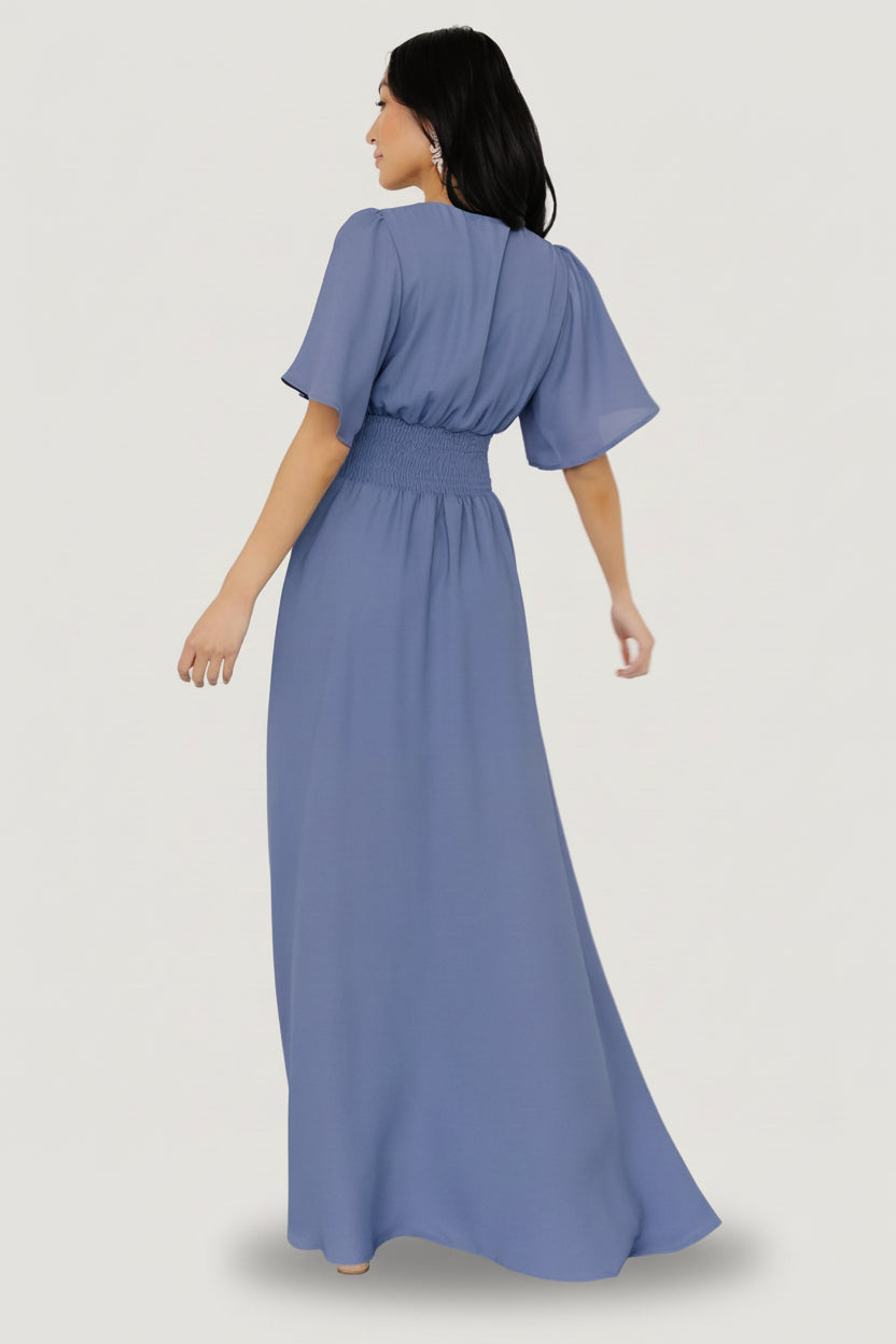 Verona Smocked Maxi Dress | Baltic Born Blue