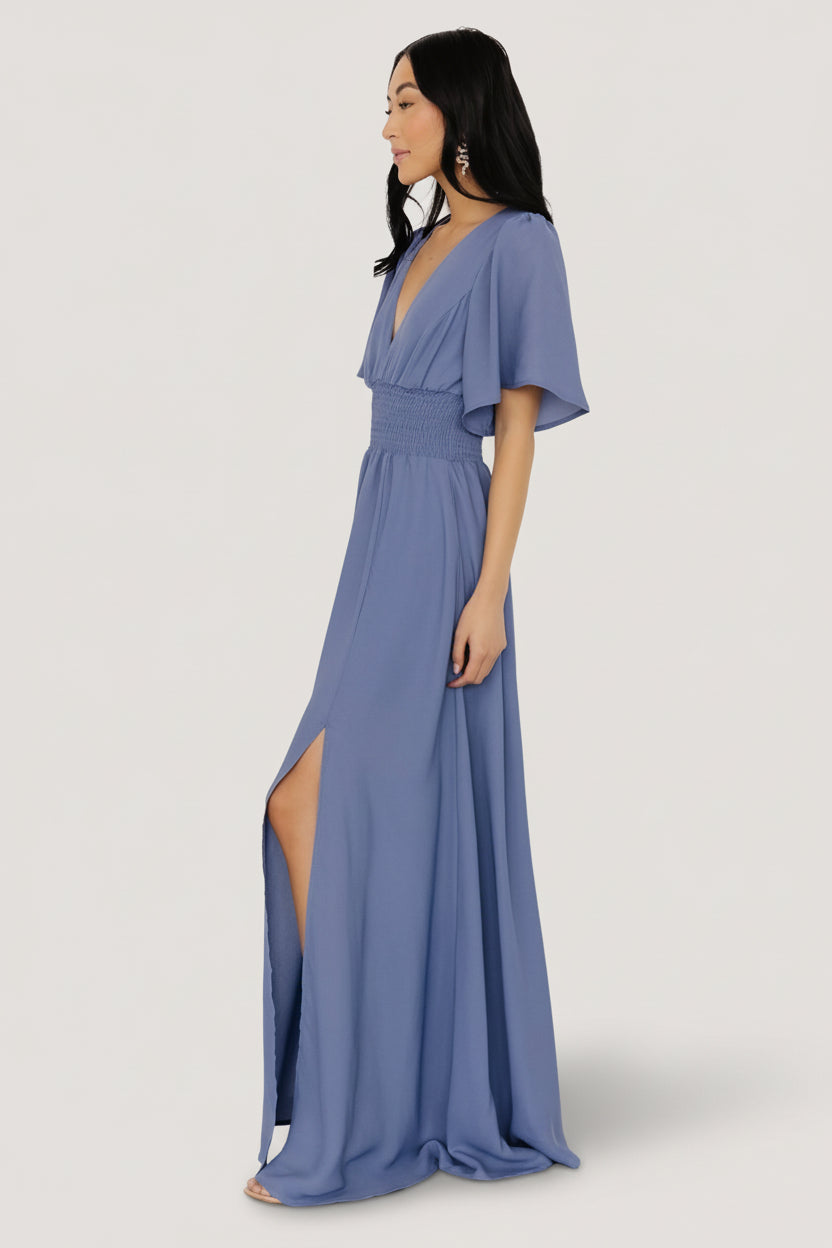 Verona Smocked Maxi Dress | Baltic Born Blue