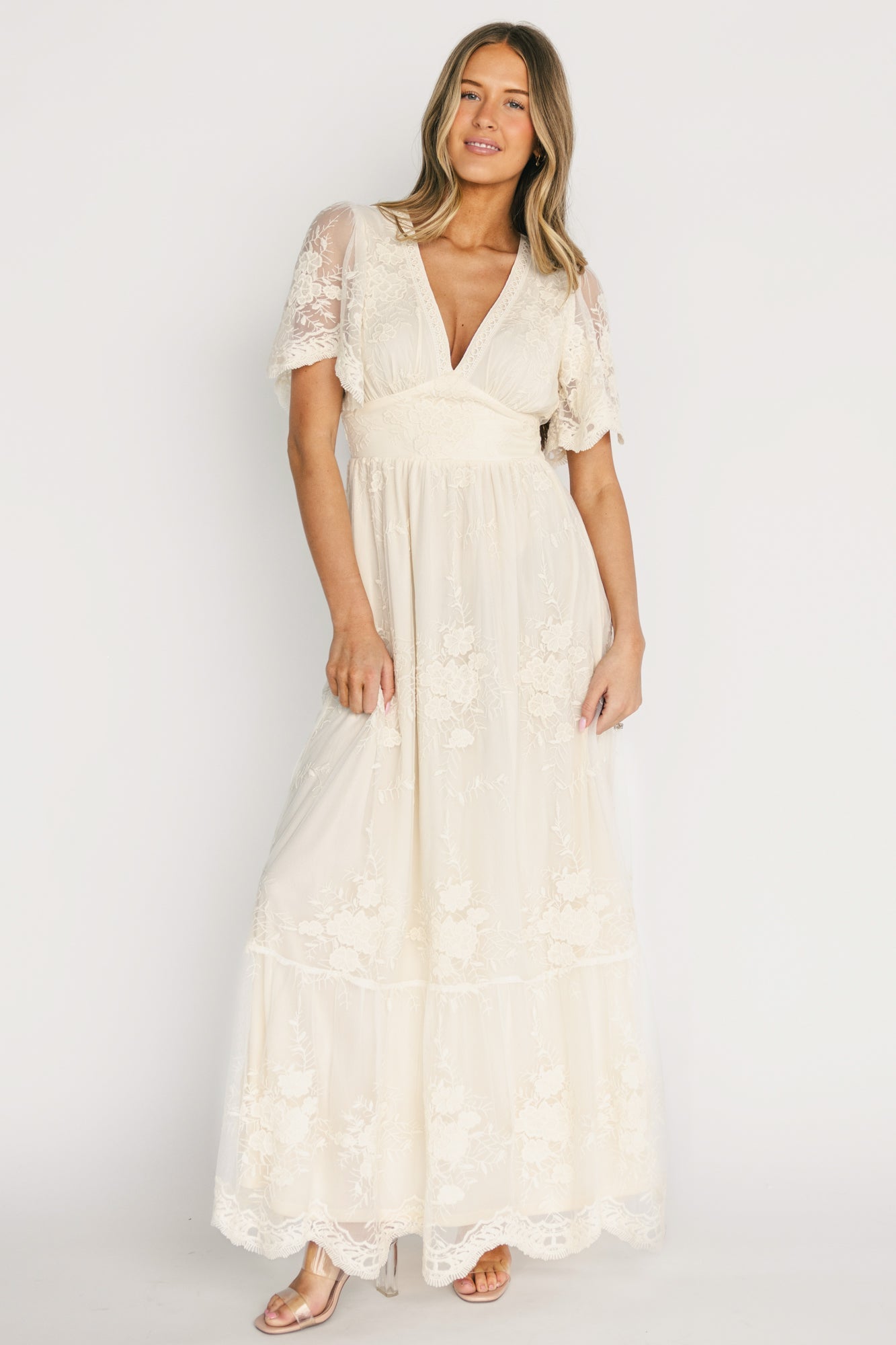Rosalia Lace Maxi Dress | Baltic Born Vintage Cream