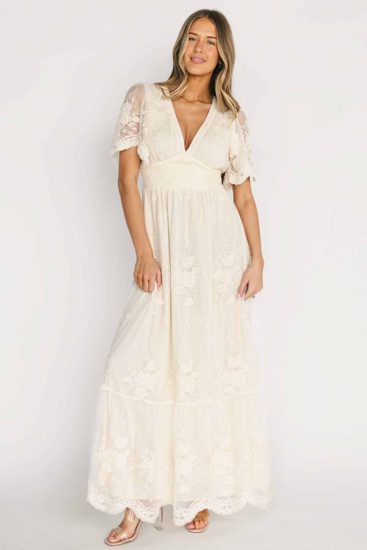 Rosalia Lace Maxi Dress | Baltic Born Vintage Cream