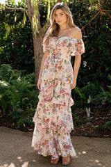 Carina Off Shoulder Maxi Dress | Baltic Born Multi Floral
