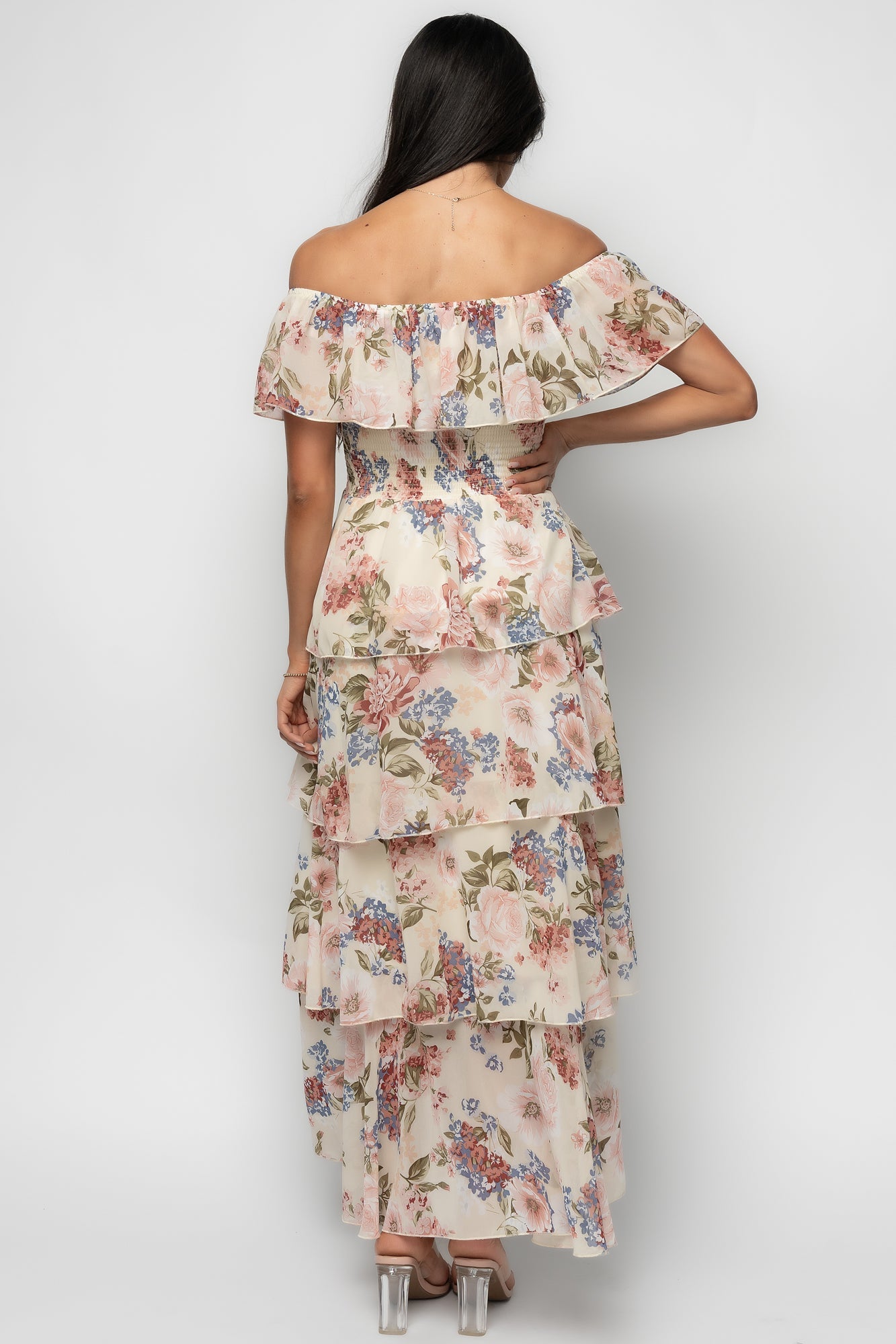 Carina Off Shoulder Maxi Dress | Baltic Born Multi Floral