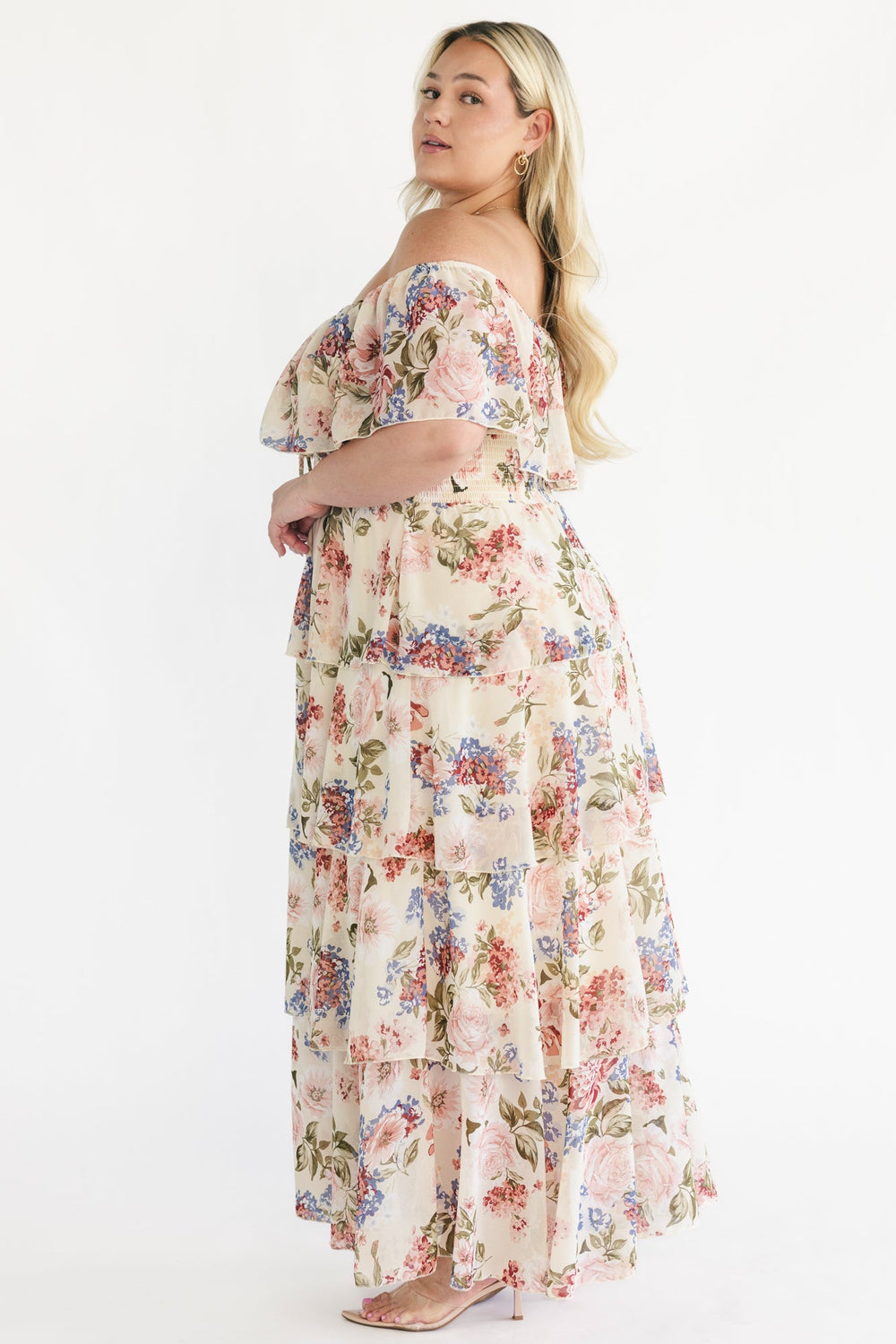 Carina Off Shoulder Maxi Dress | Baltic Born Multi Floral