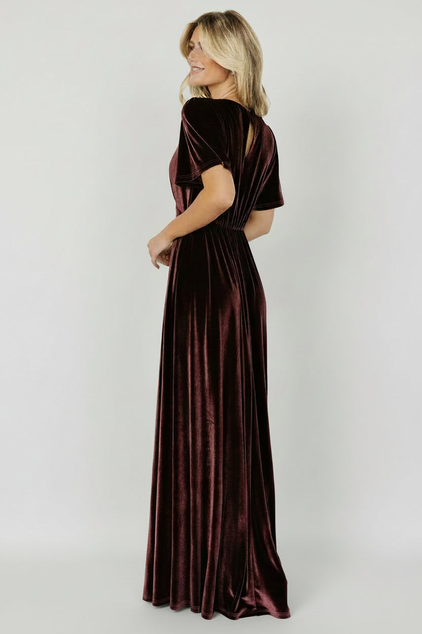 Vivian Velvet Maxi Dress | Baltic Born Clove