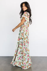 Lynlee Metallic Maxi Dress | Baltic Born Sage + Pink