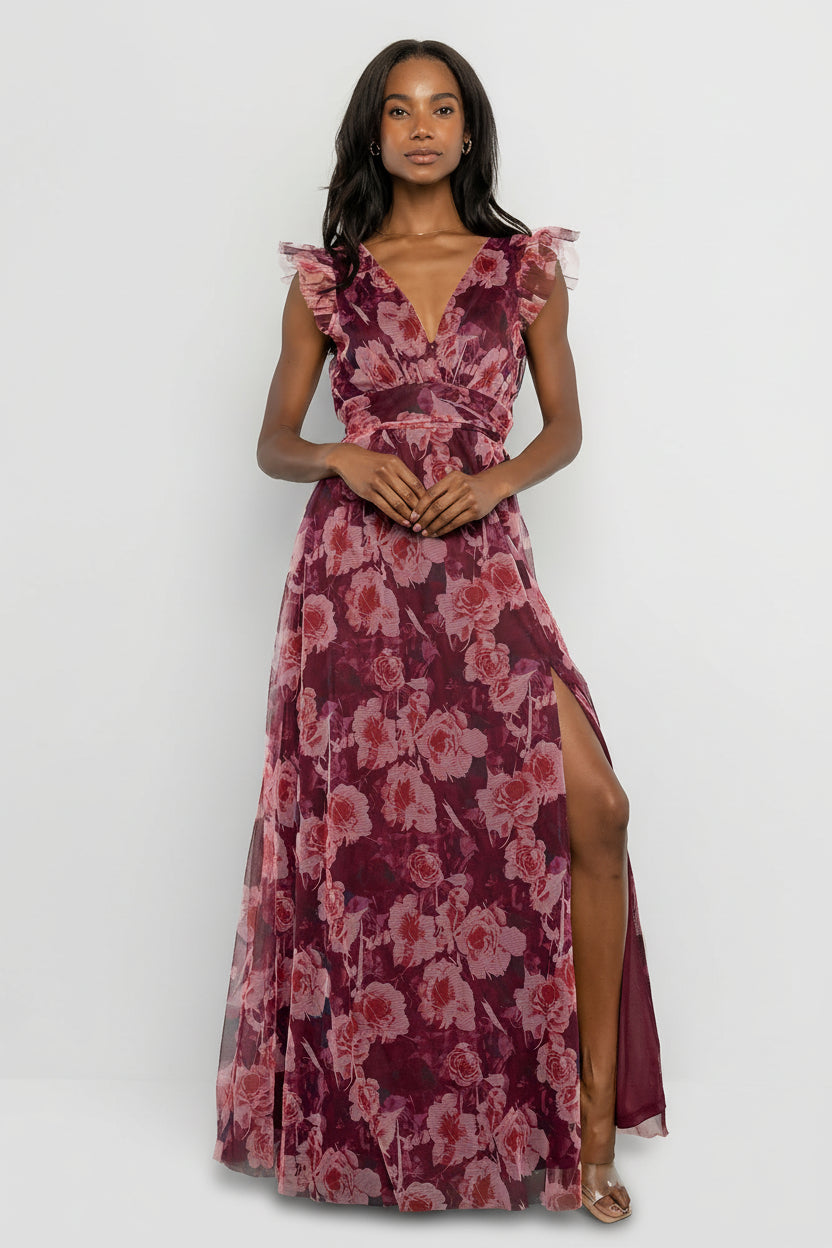 Adelyn Maxi Dress | Baltic Born Wine Floral