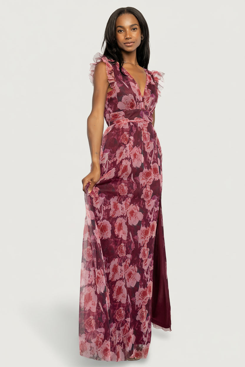 Adelyn Maxi Dress | Baltic Born Wine Floral