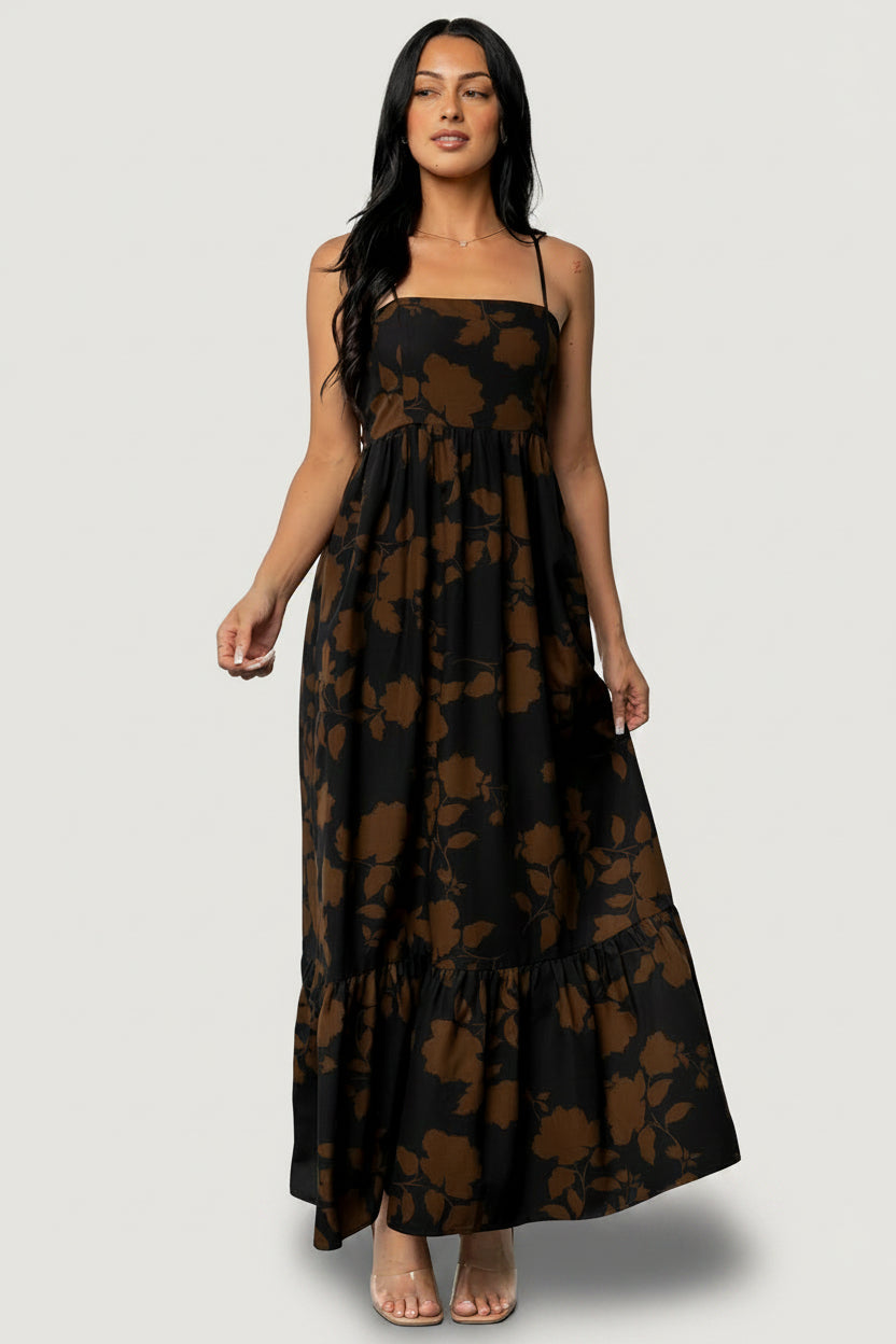 Regan Tank Maxi Dress | Baltic Born Espresso Print