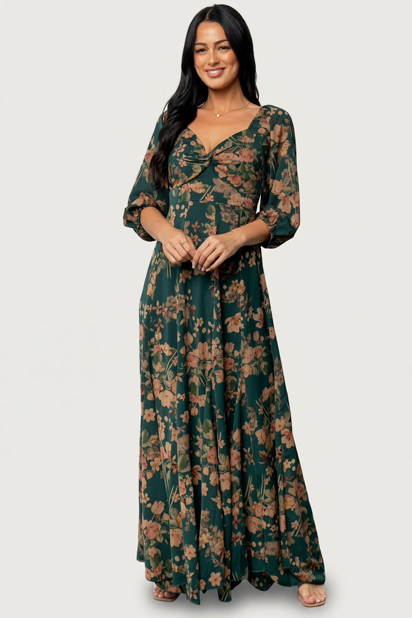 Liesel Maxi Dress | Baltic Born Green + Copper Floral