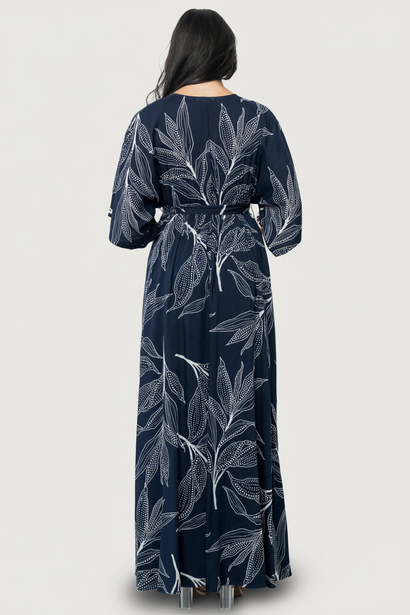 Kalea Maxi Dress | Baltic Born Navy + White